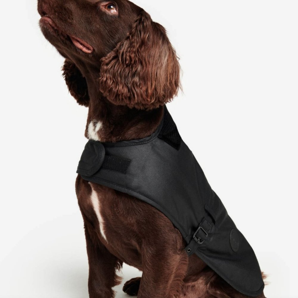 British Classic Black~  BARBOUR Matt Waxed Cotton Dog Coat MSRP$115.